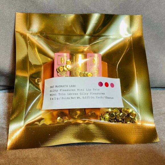 NEW PAT McGRATH MINI GILTY PLEASURES LIP TRIO 3 MatteTrance Lipsticks NEW SEALED - Picture 2 of 8